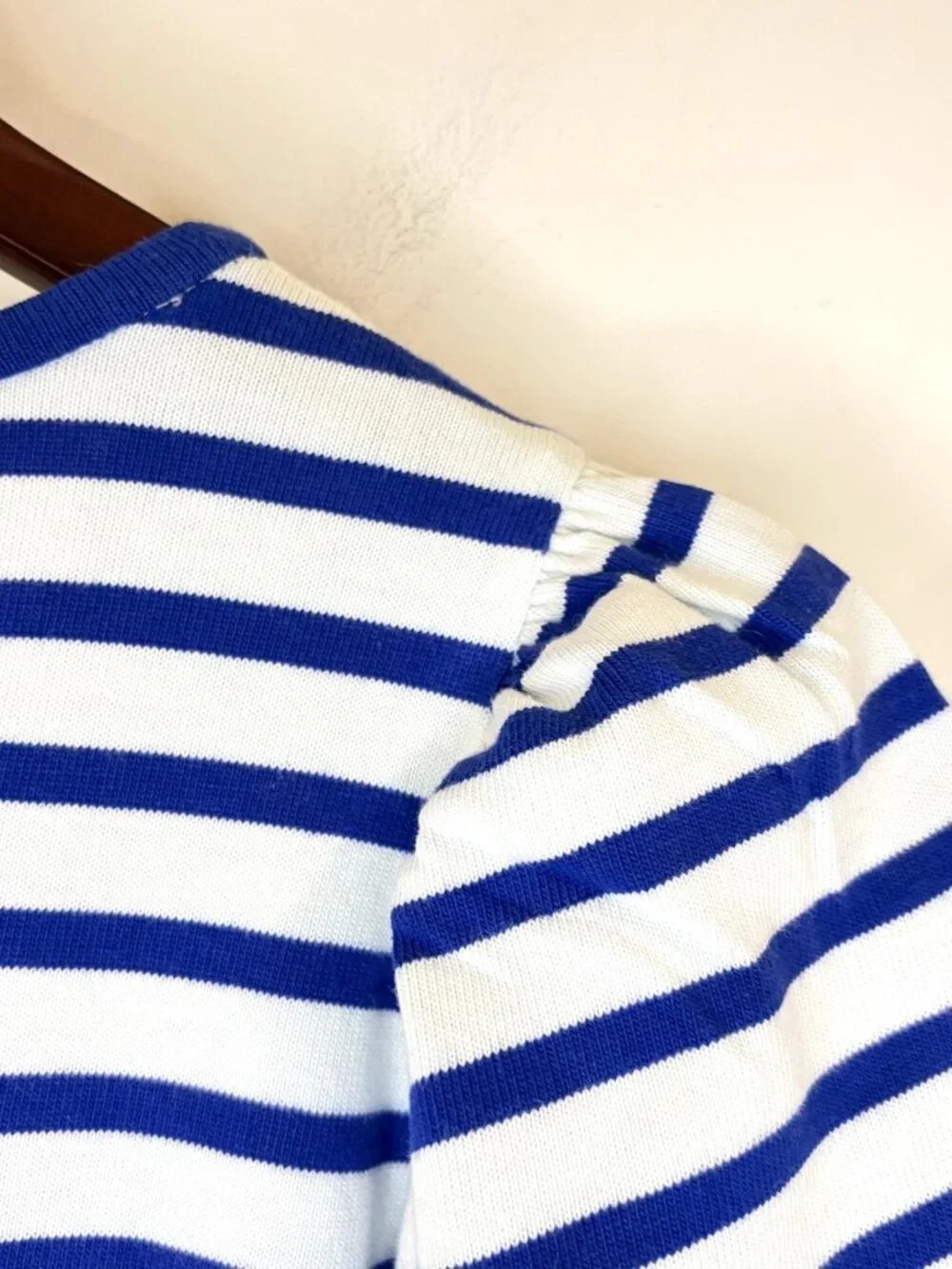 Kate Spade Broome Street Tassel Dress Sz XL Striped Flutter Sleeve Blue Preppy